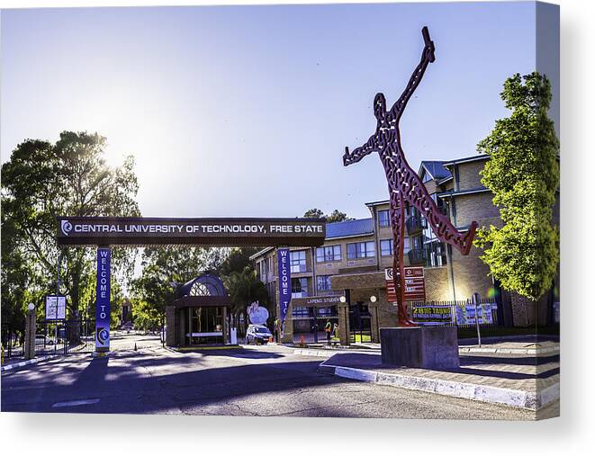 Education Canvas Print featuring the photograph Central university of technology in Bloemfontein by Thegift777