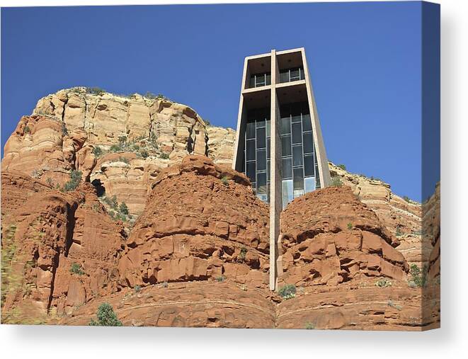 Chapel Of The Holy Cross Canvas Print featuring the photograph Chapel of the Holy Cross by Penny Meyers