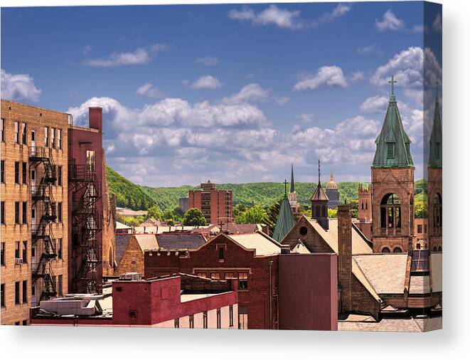 Cityscape Canvas Print featuring the photograph Charleston West Virginia by Mary Almond