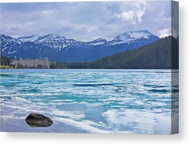 Lake Louise Canvas Print featuring the photograph Chateau Lake Louise #2 by Stuart Litoff