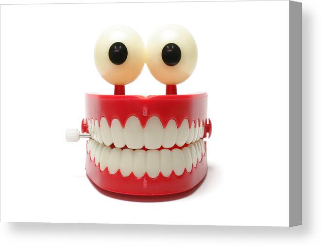 Artificial Canvas Print featuring the photograph Chattering Teeth by Blackred