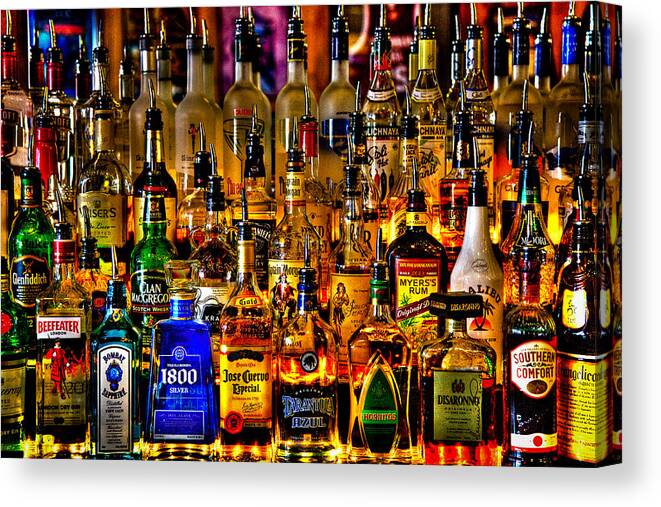 Cheers - Alcohol Galore Canvas Print featuring the photograph Cheers - Alcohol Galore by David Patterson