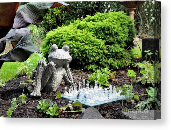 Chess Canvas Print featuring the photograph Chess Anyone? by Tatyana Searcy