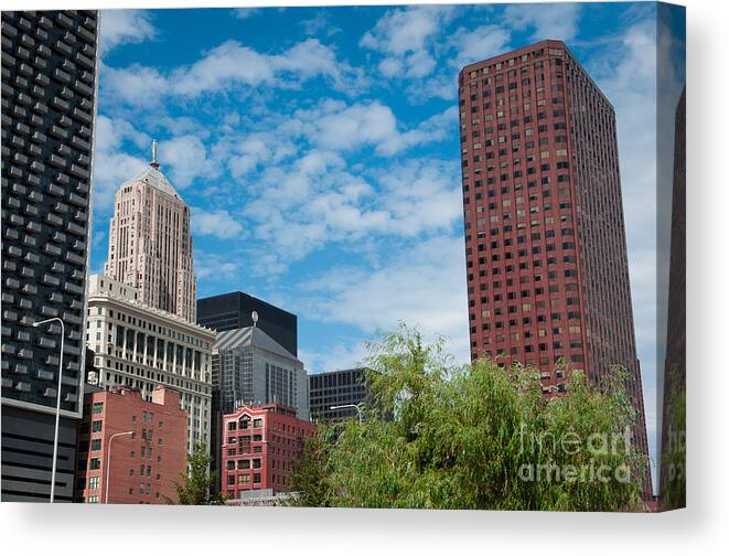 Chicago Downtown Canvas Print featuring the photograph Chicago Cityscpae by Dejan Jovanovic