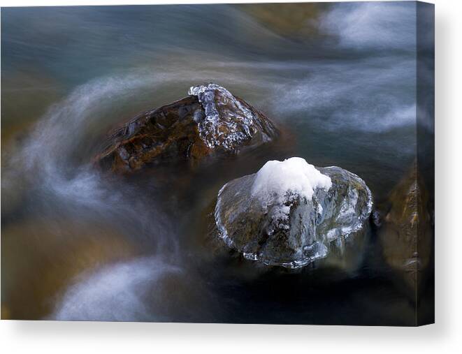 Chilliwack River Canvas Print featuring the photograph Chilliwack River Abstract by Michael Russell
