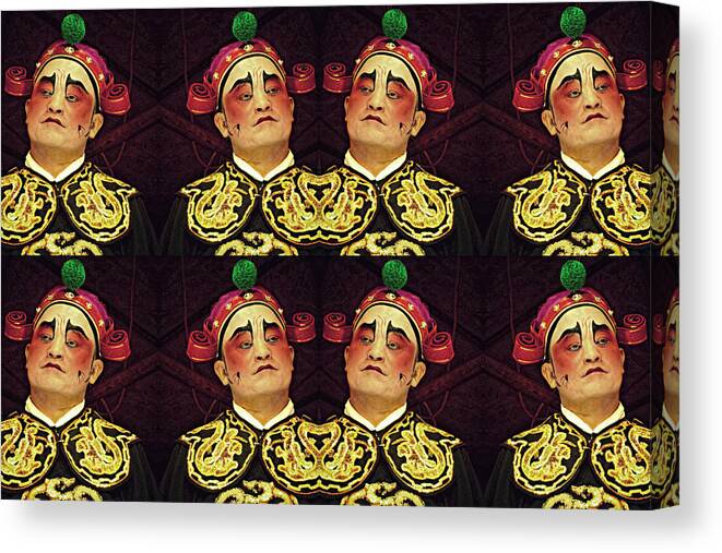 Chinese Canvas Print featuring the digital art Chinese Opera Art by Ian Gledhill