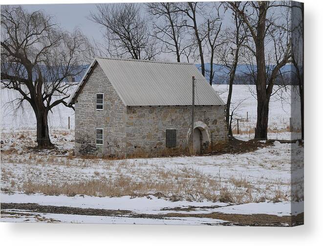 Landscape Canvas Print featuring the photograph Chiseled in Stone by Jack Harries