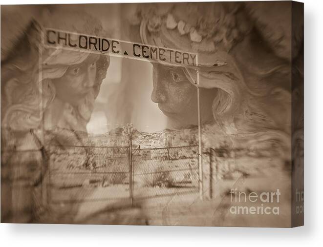 Arizona Canvas Print featuring the photograph Chloride Cemetery by Marianne Jensen