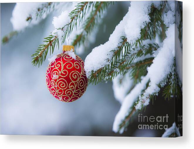 Christmas Canvas Print featuring the photograph Christmas Ornament by Diane Diederich
