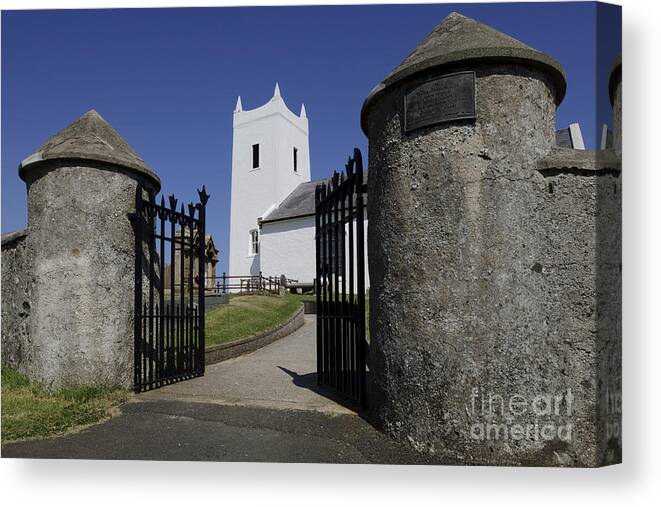 Ballintoy Canvas Print featuring the photograph Church If Ireland by John Shaw