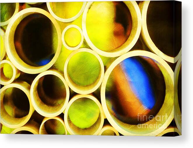 Cool Canvas Print featuring the photograph Circle Abstract by Darren Fisher