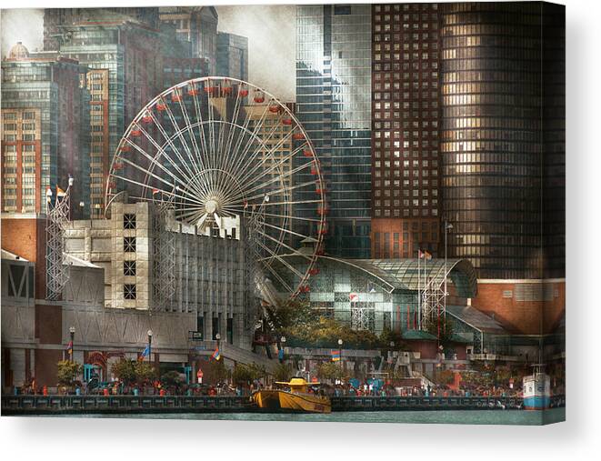 Chicago Canvas Print featuring the photograph City - Chicago IL - Pier Pressure by Mike Savad