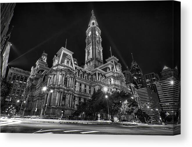 Philadelphia Canvas Print featuring the photograph City hall by Rob Dietrich