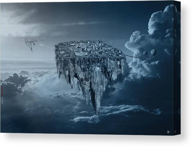 City In The Sky Canvas Print featuring the photograph City in the Sky by Nicholas Grunas