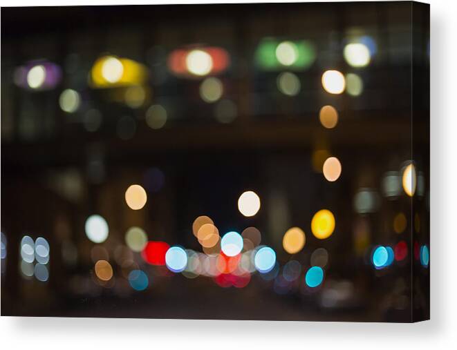 St. Paul Canvas Print featuring the photograph City Lights at Night by Susan Stone