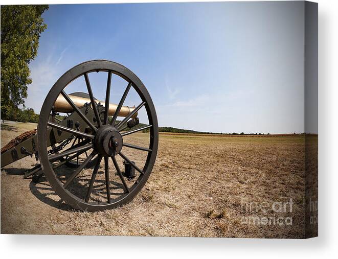Artillery Canvas Print featuring the photograph Civil War Cannon by Brandon Alms