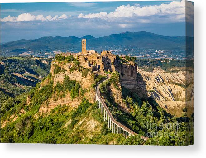 Ancient Canvas Print featuring the photograph Civita di Bagnoregio by JR Photography