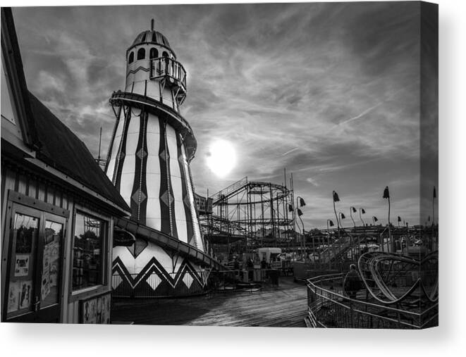 Clacton Canvas Print featuring the photograph Clacton Pier by Andrew Lalchan
