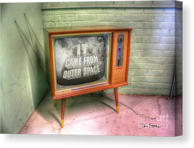 Tv Canvas Print featuring the photograph Classic TV by Dan Stone