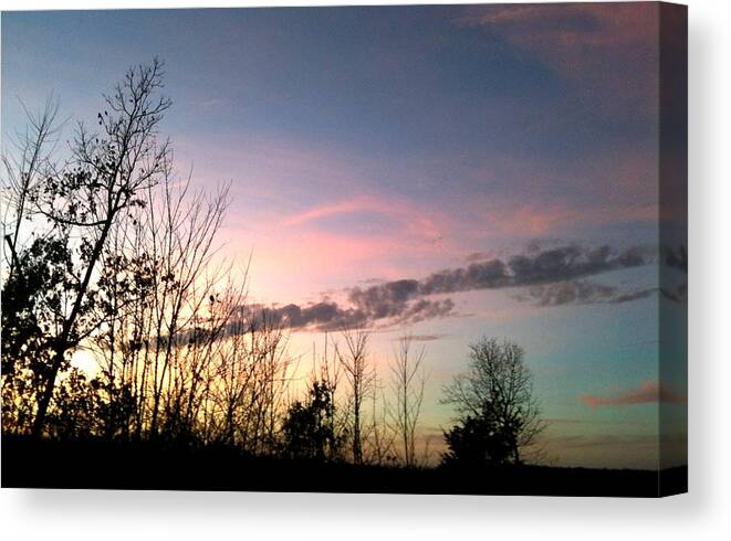 Durham Canvas Print featuring the photograph Clear Evening Sky by Linda Bailey