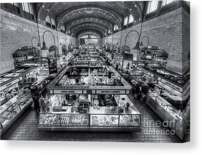 Clarence Holmes Canvas Print featuring the photograph Cleveland West Side Market VI by Clarence Holmes