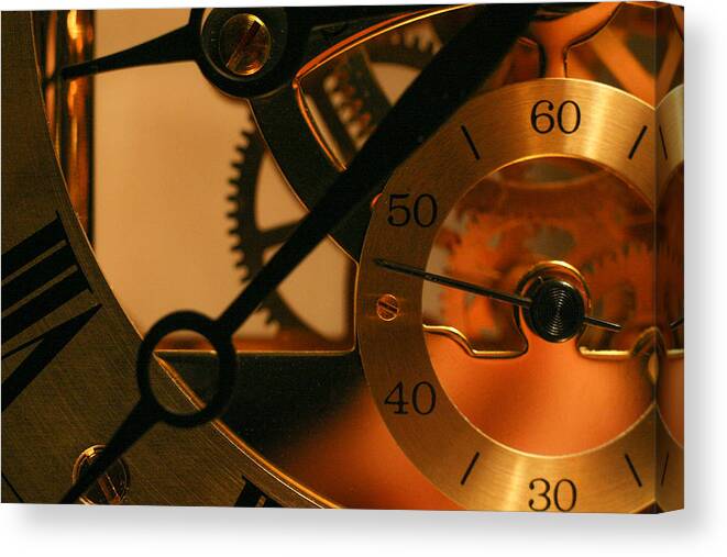 Time Canvas Print featuring the photograph Clockwork by Jeff Mize