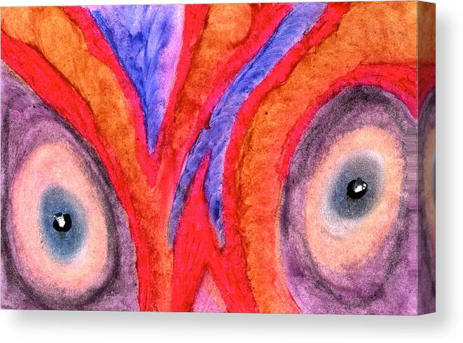 Eyes Canvas Print featuring the pastel Close Encounter by Steve Sommers