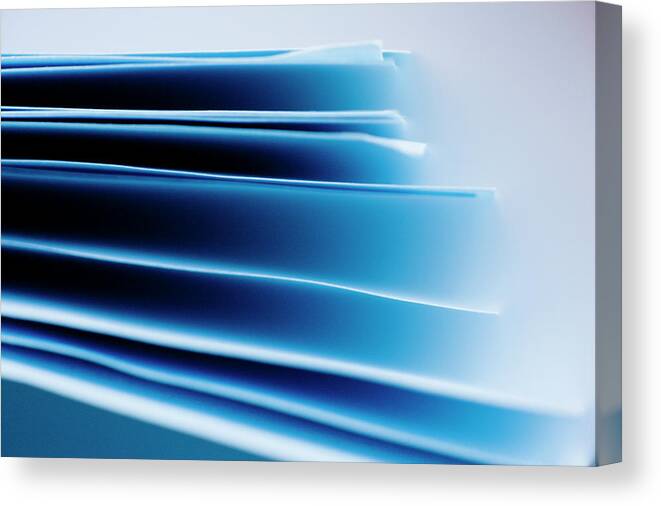 Sweden Canvas Print featuring the photograph Close-up Of Documents by Johner Images