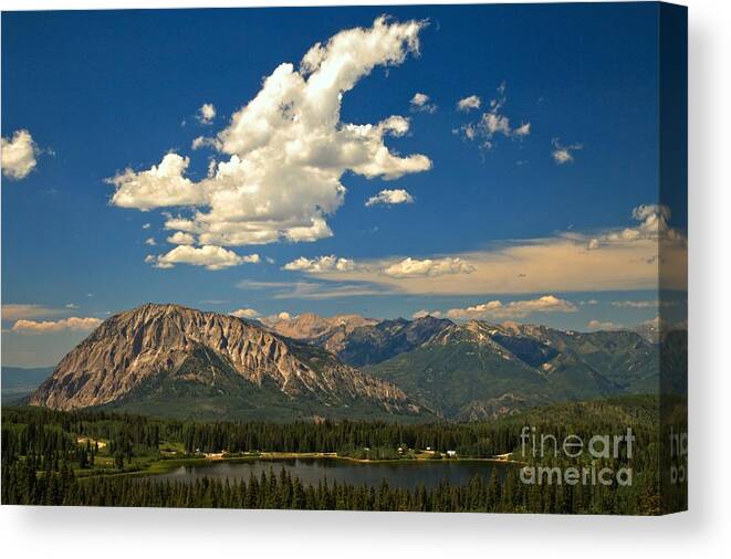 Gunnison National Forest Canvas Print featuring the photograph Clouds Above Lost Lake by Adam Jewell