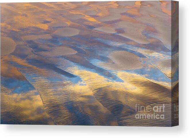 00345479 Canvas Print featuring the photograph Clouds Sky And Sand Ripples by Yva Momatiuk John Eastcott