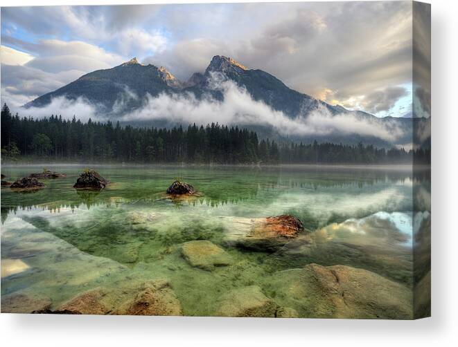 Landscape Canvas Print featuring the photograph Cloudy Day by 