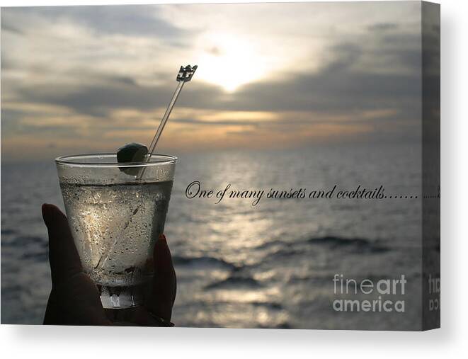 Cocktails Canvas Print featuring the photograph Cocktails and Cruising by Living Color Photography Lorraine Lynch