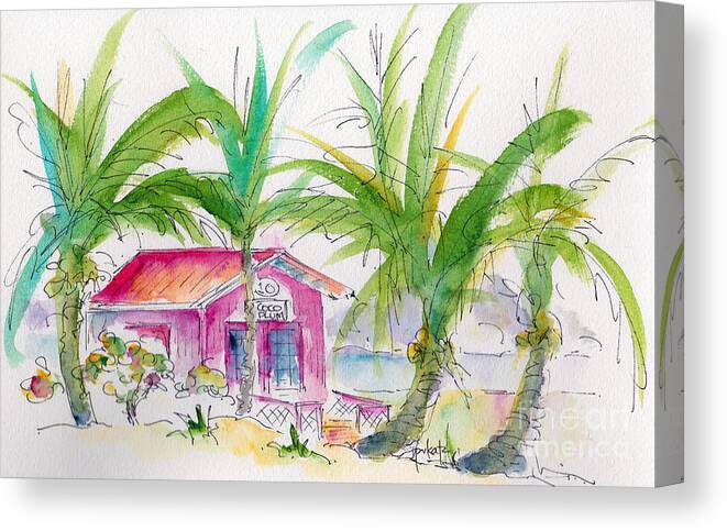 Impressionism Canvas Print featuring the painting Coco Plum by Pat Katz