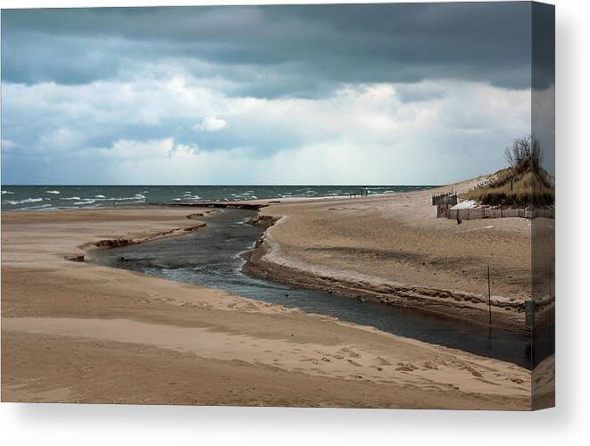 Beach Canvas Print featuring the photograph Cold Morning at the Beach by Jackson Pearson