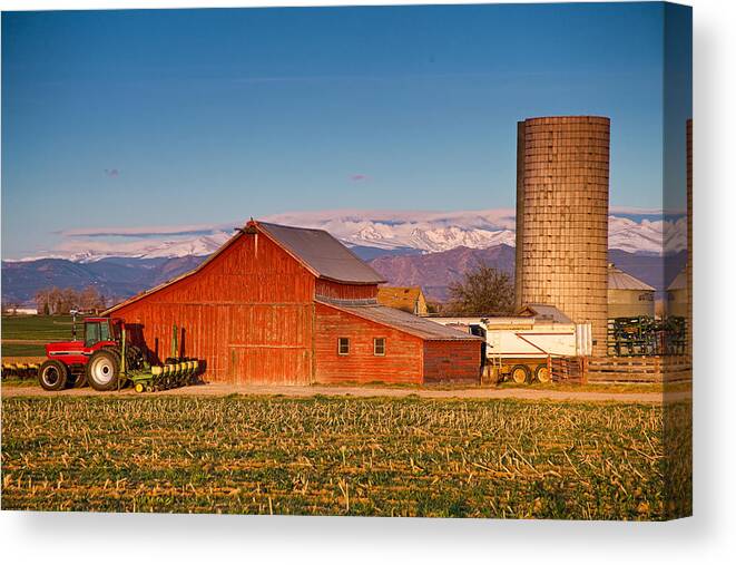 Colorado Canvas Print featuring the photograph Colorado Front Range Farming by James BO Insogna