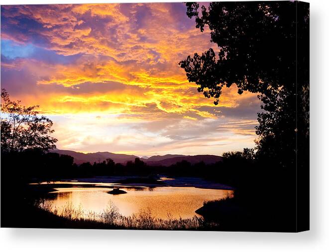 Sunsets Canvas Print featuring the photograph Colorado Summer Sunset by James BO Insogna