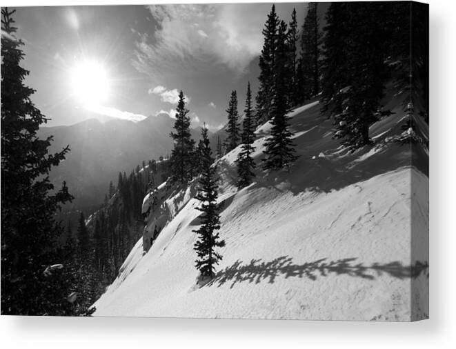 Winter Canvas Print featuring the photograph Colorado Winter Shadows by Cascade Colors