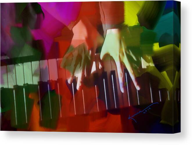 Music Canvas Print featuring the mixed media Colors of Music by Kume Bryant