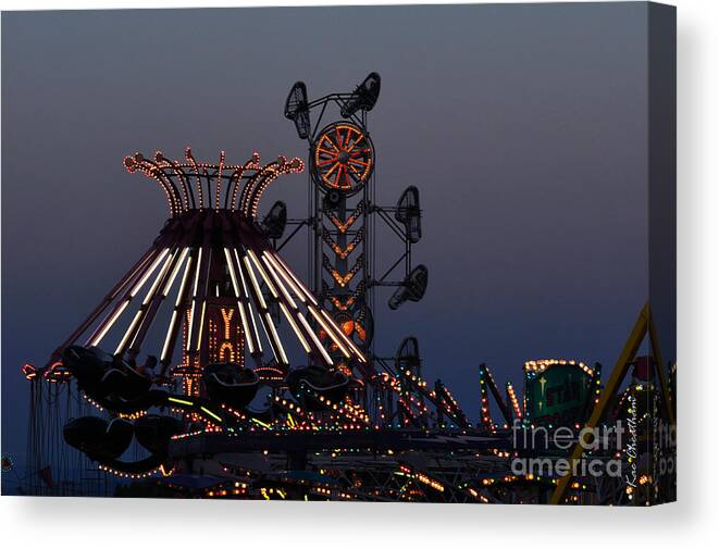 Amusement Park Canvas Print featuring the photograph Colors of the Fair 2 by Kae Cheatham