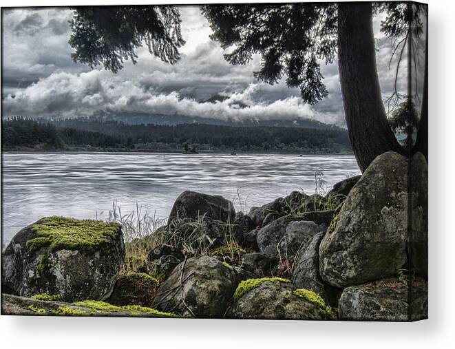 Clouds Canvas Print featuring the photograph Columbia River Coast by Erika Fawcett