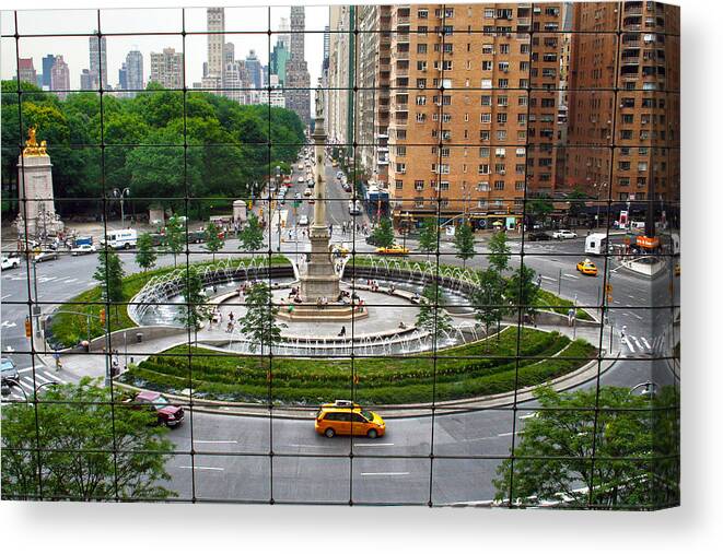 Nyc Canvas Print featuring the photograph Columbus Circle by Mitch Cat