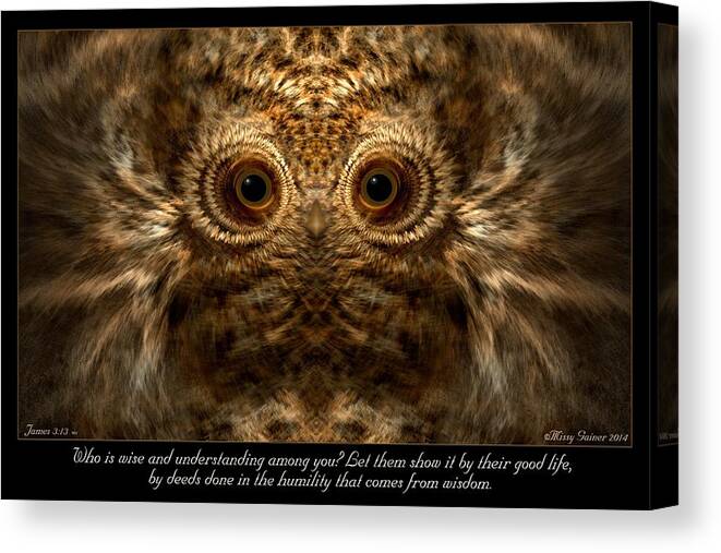 Fractal Canvas Print featuring the digital art Comes From Wisdom by Missy Gainer