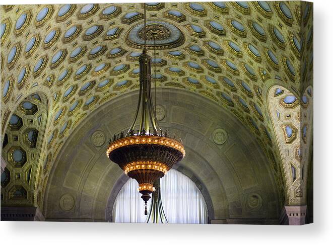 Tofd Canvas Print featuring the photograph Commerce Court North Ceiling by Nicky Jameson