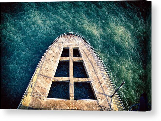 Boat Canvas Print featuring the photograph Concrete Ship by Digiblocks Photography