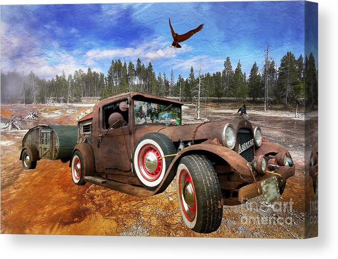 Cool Rusty Classic Ride Canvas Print featuring the photograph Cool Rusty Classic Ride by Liane Wright