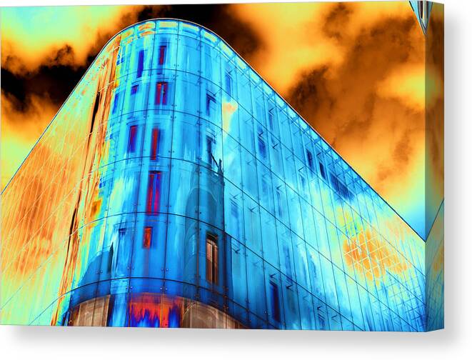Psychedelic Canvas Print featuring the photograph Corner Facade in London #2 by Richard Henne
