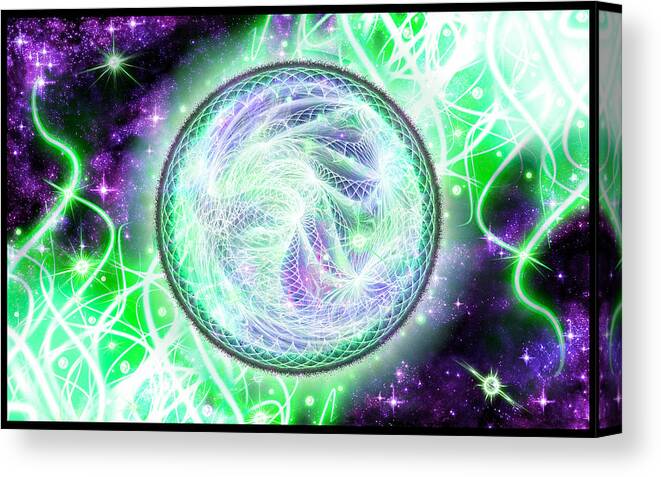 Corporate Canvas Print featuring the digital art Cosmic Lifestream by Shawn Dall