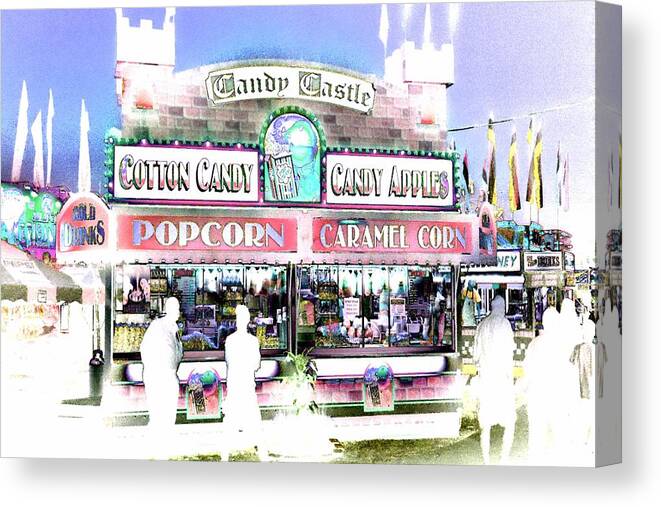Candy Canvas Print featuring the photograph Cotton Candy Castle by Marianne Dow