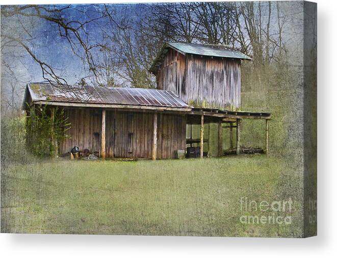 Wooden Barn Canvas Print featuring the photograph Country Life by Betty LaRue