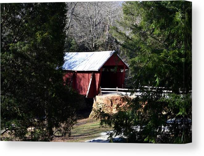 Barn Canvas Print featuring the photograph Country Red by Jeff Bjune 